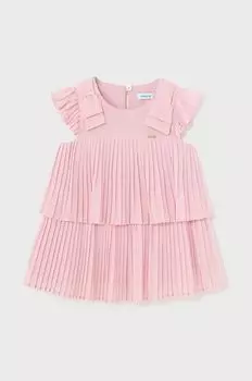 Хлопковое платье для новорожденных Mayoral, розовый