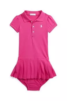 Хлопковое платье для новорожденных Polo Ralph Lauren, розовый