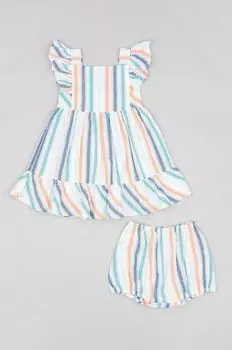 Хлопковое платье для новорожденных Zippy, зеленый