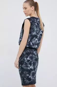 Хлопковое платье DP2D4607 DKNY, черный