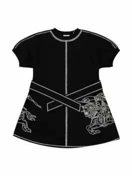 Хлопковое платье EKD Burberry, черный