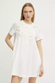 Хлопковое платье Ermanno Scervino, белый