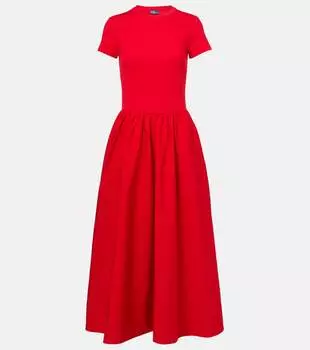 Хлопковое платье-футболка Polo Ralph Lauren, красный