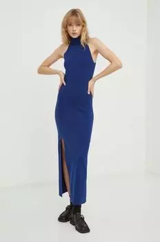 Хлопковое платье G-Star Raw, синий