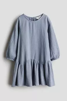 Хлопковое платье H&M, синий