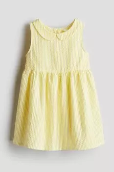 Хлопковое платье H&M, желтый