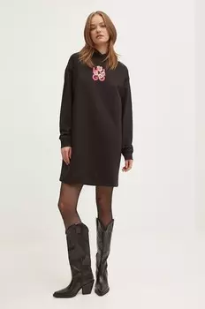 Хлопковое платье Hugo, черный