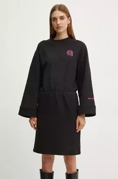 Хлопковое платье Karl Lagerfeld, черный