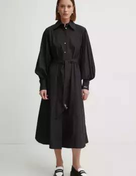 Хлопковое платье Karl Lagerfeld, черный