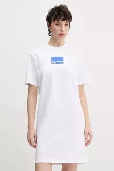 Хлопковое платье Karl Lagerfeld Jeans, белый