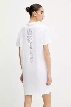 Хлопковое платье Karl Lagerfeld Jeans, белый