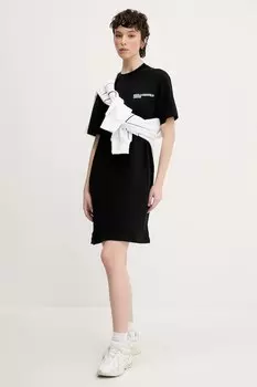 Хлопковое платье Karl Lagerfeld Jeans, черный