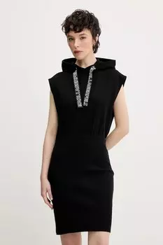 Хлопковое платье Karl Lagerfeld Jeans, черный