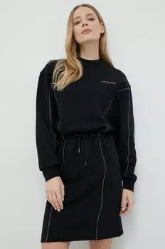 Хлопковое платье Карла Лагерфельда Karl Lagerfeld, черный