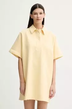 Хлопковое платье Kennedi Stand Studio, желтый