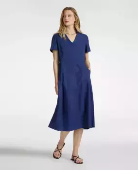 Хлопковое платье-колокол Elena Mir, синий