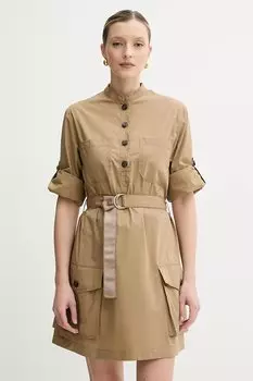 Хлопковое платье Max&Co., зеленый