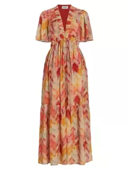 Хлопковое платье макси Axana Ba&Sh, цвет ocre