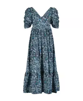 Хлопковое платье макси с v-образным вырезом Fabienne Chapot, мультиколор