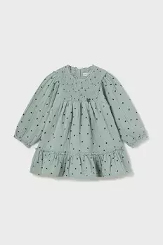 Хлопковое платье Mayoral для девочек, бирюзовый