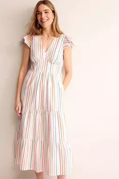 Хлопковое платье миди майское Boden, мультиколор