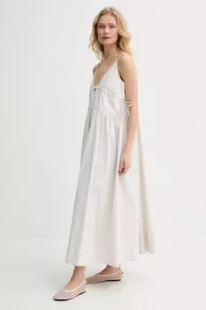 Хлопковое платье Miranda Herskind, бежевый