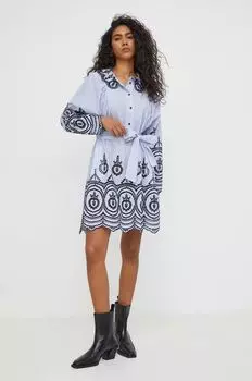 Хлопковое платье MUNTHE, синий