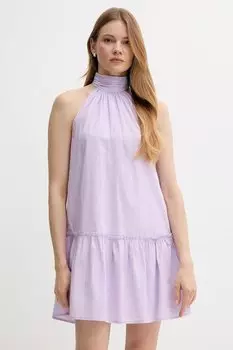 Хлопковое платье Pepe Jeans, фиолетовый