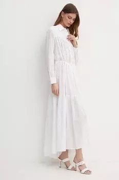 Хлопковое платье Pinko, белый