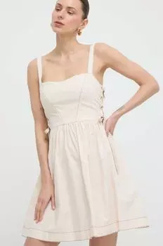 Хлопковое платье Pinko, розовый