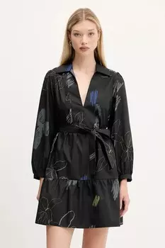 Хлопковое платье PISOS Desigual, черный