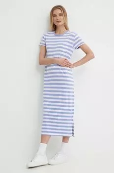 Хлопковое платье Polo Ralph Lauren, фиолетовый