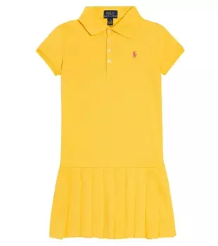 Хлопковое платье Polo Ralph Lauren Kids, мультиколор