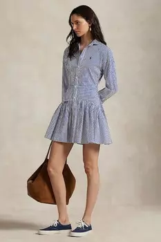 Хлопковое платье Polo Ralph Lauren, синий