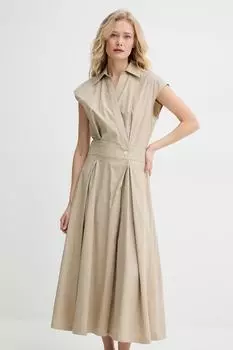 Хлопковое платье robe athena A.P.C., зеленый