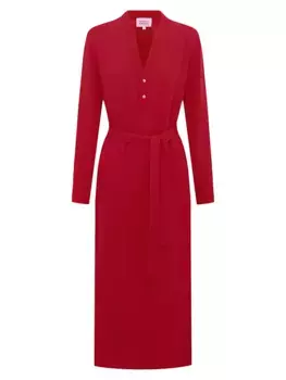 Хлопковое платье-рубашка Frieda Bird & Knoll, красный