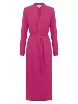 Хлопковое платье-рубашка Frieda Bird & Knoll, ярко-розовый