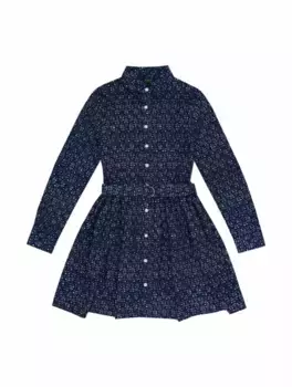 Хлопковое платье-рубашка Ralph Lauren, тёмно-синий