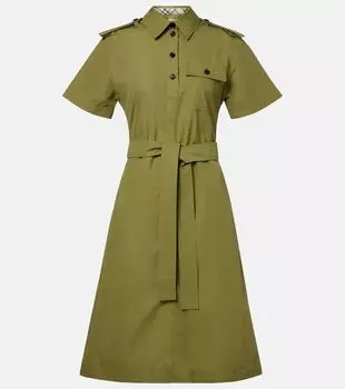 Хлопковое платье-рубашка с поясом Burberry, Wreath