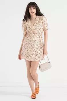 Хлопковое платье с цветочным принтом United Colors Of Benetton, мультиколор