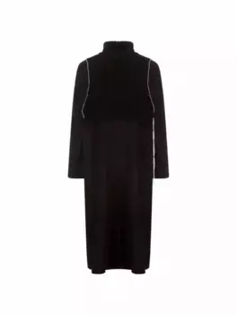 Хлопковое платье с имитацией джемпера Y’s, черный