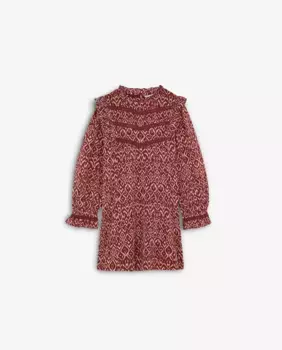 Хлопковое платье с кружевной отделкой Scalpers, оранжевый