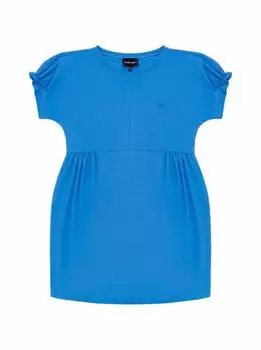 Хлопковое платье с логотипом EMPORIO ARMANI