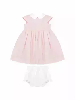 Хлопковое платье с монограммой Fendi, розовый