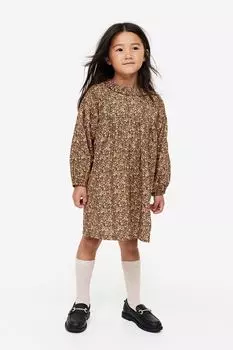 Хлопковое платье с объемными рукавами H&M