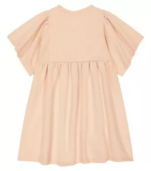 Хлопковое платье с оборками на рукавах Chlo, розовый