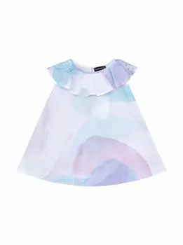 Хлопковое платье с принтом EMPORIO ARMANI