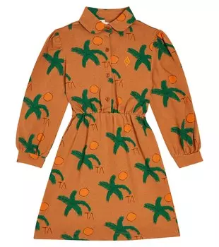 Хлопковое платье с принтом голубей The Animals Observatory, разноцветный