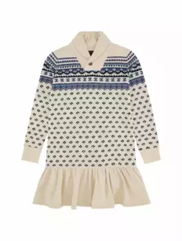 Хлопковое платье с принтом Ralph Lauren, мультиколор