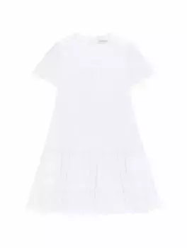 Хлопковое платье с вышивкой Dolce&Gabbana, белый